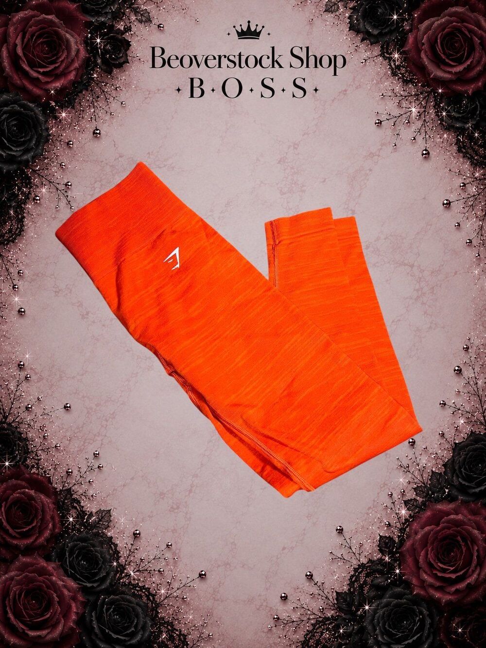 Preowned EUC Gymshark Vital Seamless 2.0 Leggings Orange Marl Size S